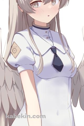 照れている桐藤ナギサ / ブルーアーカイブのAndroidの壁紙(320px x 480px) スマホ用