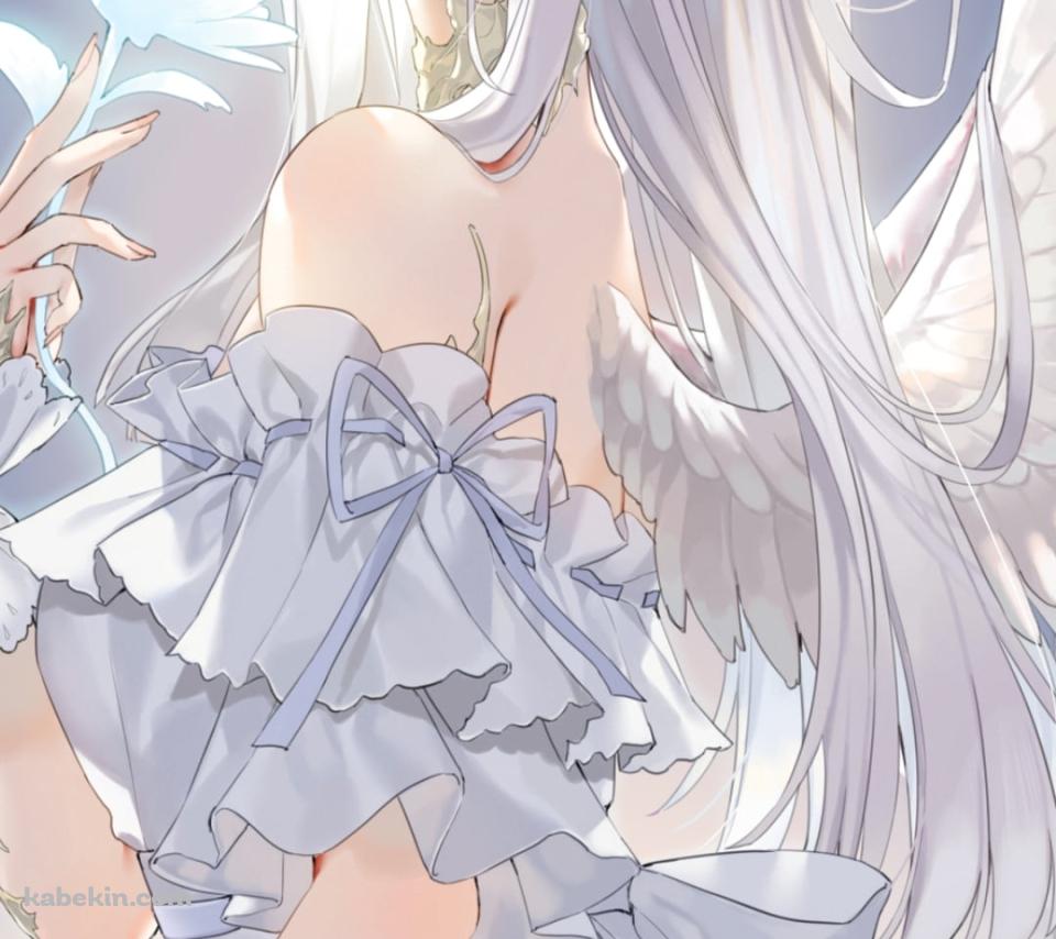窓辺で白い花を持つアウラ / ファイナルファンタジーXIV: 新生エオルゼアのAndroidの壁紙(960px x 854px) スマホ用
