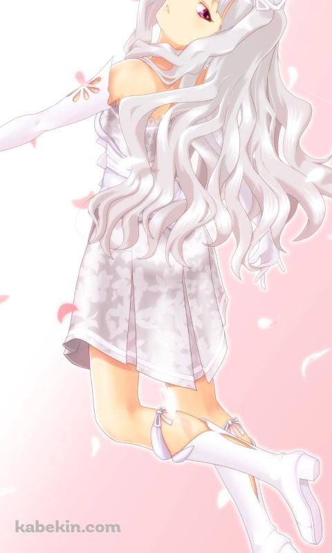 浮遊する四条貴音 / アイドルマスターのAndroidの壁紙(480px x 800px) スマホ用
