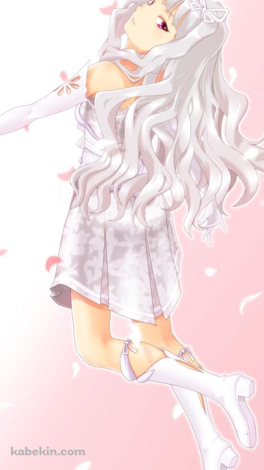 浮遊する四条貴音 / アイドルマスターのAndroidの壁紙(540px x 960px) スマホ用