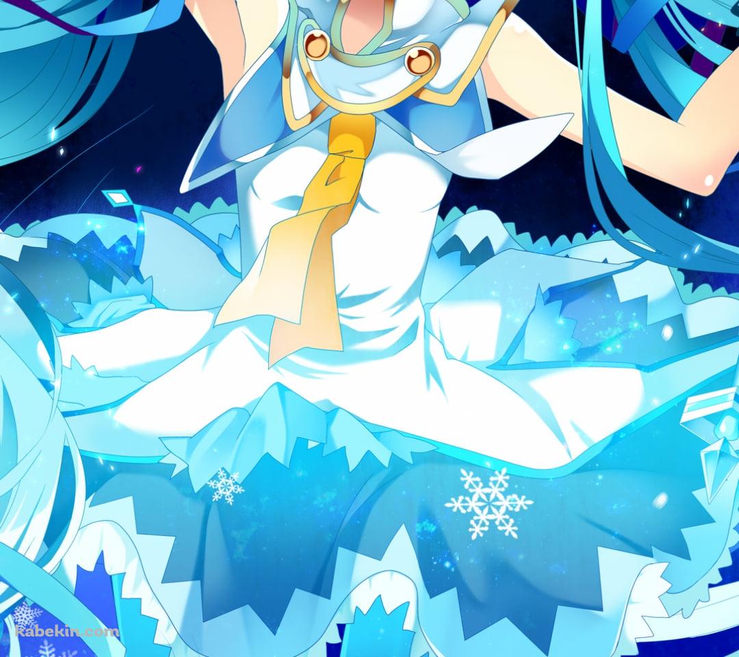 ジャンプする雪ミク / 初音ミク / 好き!雪!本気マジックのAndroidの壁紙(1080px x 960px) スマホ用