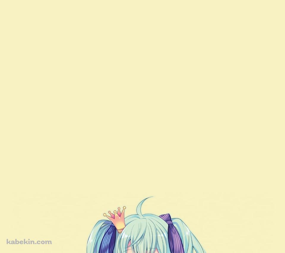 紫と青のドレスを着たツインテールの初音ミク / ボーカロイドのAndroidの壁紙(960px x 854px) スマホ用
