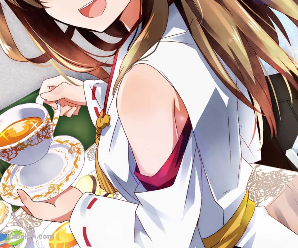 ティーカップを持つ金剛 / 艦隊これくしょんのAndroidの壁紙(960px x 800px) スマホ用