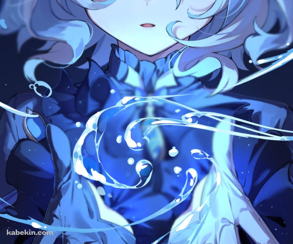 水の中で両手で魔法を詠唱するフリーナ / 原神のAndroidの壁紙(960px x 800px) スマホ用