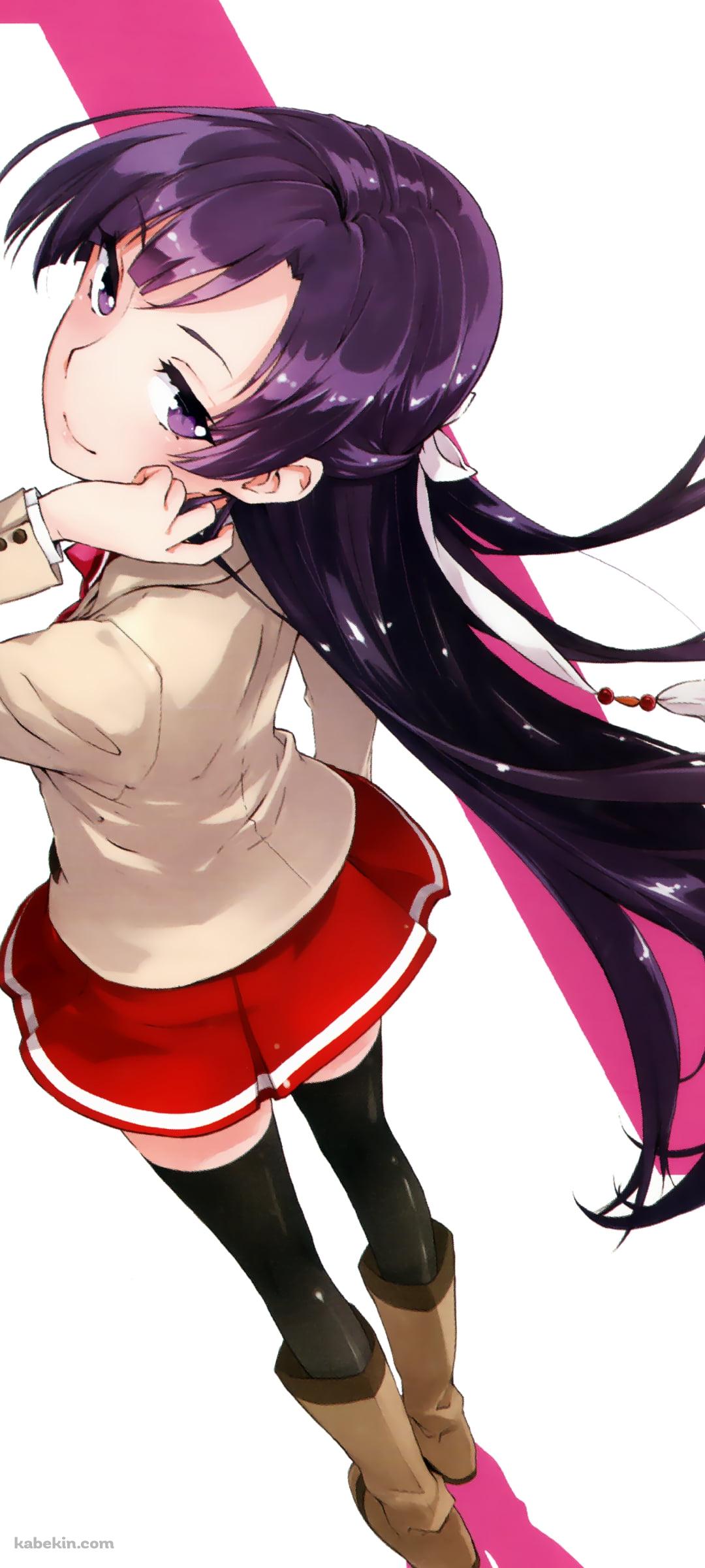 髪をなびかせて振り向く流木野サキ / 革命機ヴァルヴレイヴのAndroidの壁紙(1080px x 2400px) スマホ用