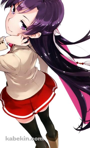 髪をなびかせて振り向く流木野サキ / 革命機ヴァルヴレイヴのAndroidの壁紙(360px x 592px) スマホ用