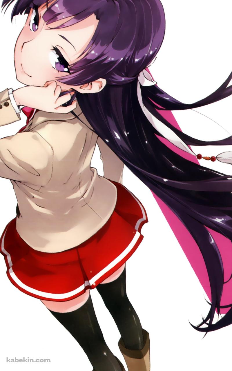 髪をなびかせて振り向く流木野サキ / 革命機ヴァルヴレイヴのAndroidの壁紙(800px x 1280px) スマホ用