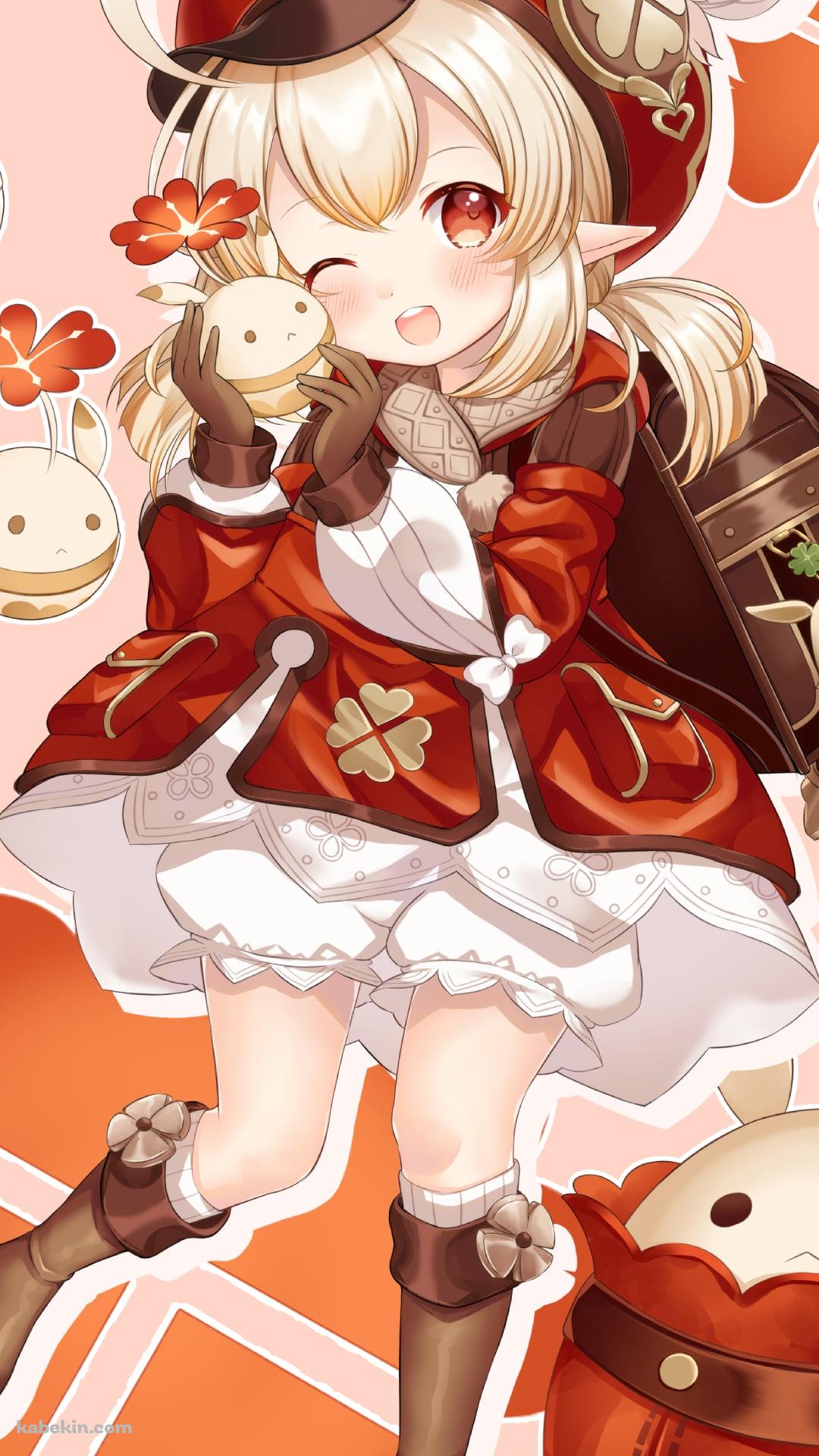 ドドコを愛でるクレー / ウィンク / 原神のAndroidの壁紙(1080px x 1920px) スマホ用