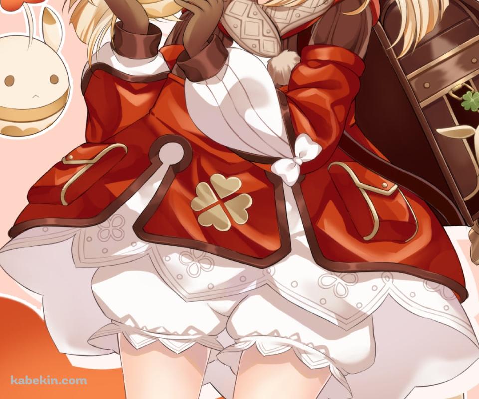 ドドコを愛でるクレー / ウィンク / 原神のAndroidの壁紙(960px x 800px) スマホ用