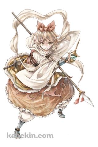 武器をかまえる寅丸星 / 東方のAndroidの壁紙(320px x 480px) スマホ用