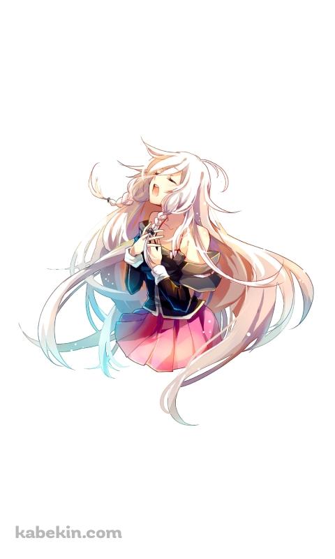 胸に両手をあてて歌うイア / IA / ボカロのAndroidの壁紙(480px x 800px) スマホ用