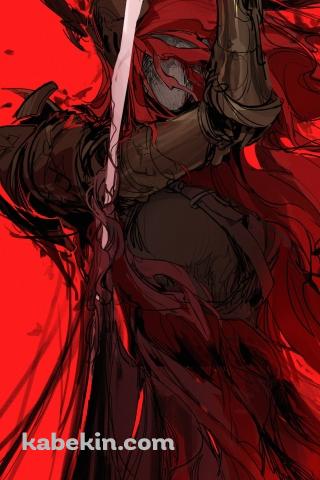 光る剣で攻撃を受け流すミケラの刃マレニア / エルデンリングのAndroidの壁紙(320px x 480px) スマホ用