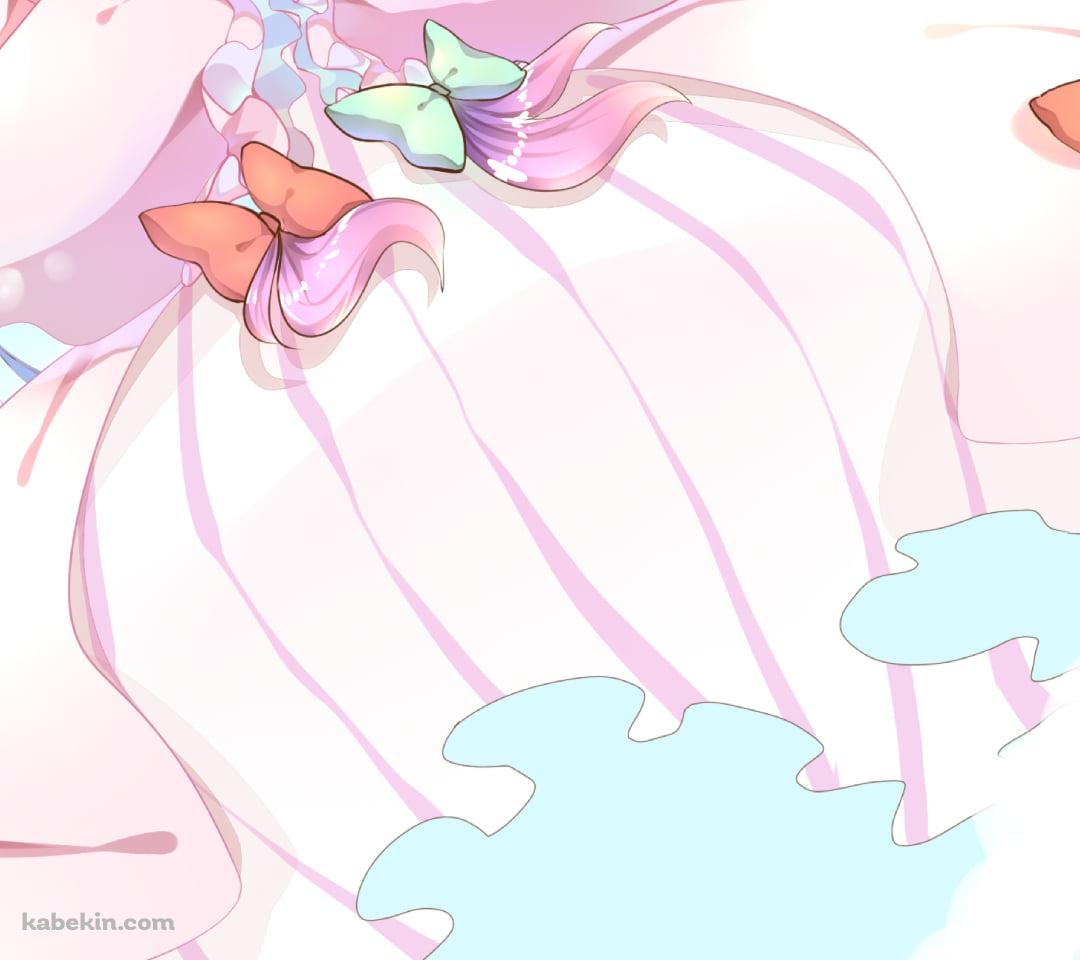 空中で手を合わせるパチュリー・ノーレッジ / 東方のAndroidの壁紙(1080px x 960px) スマホ用