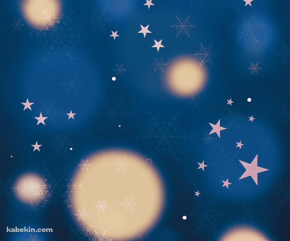 青いクリスマス / 星 / 氷の結晶 / ランプの光 / 綺麗のAndroidの壁紙(960px x 800px) スマホ用