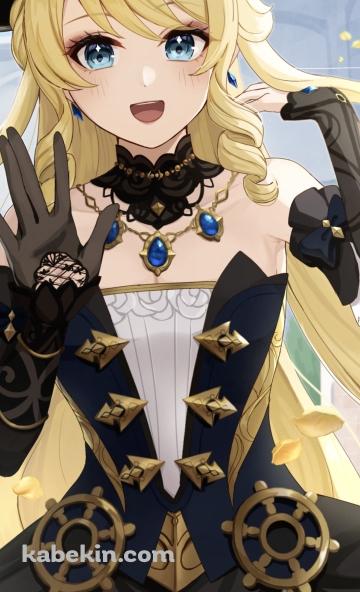 笑顔で手を振るナヴィア / 原神のAndroidの壁紙(360px x 592px) スマホ用