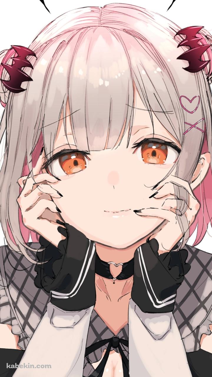 頬杖をつく周防パトラ / バーチャルYouTuberのAndroidの壁紙(720px x 1280px) スマホ用
