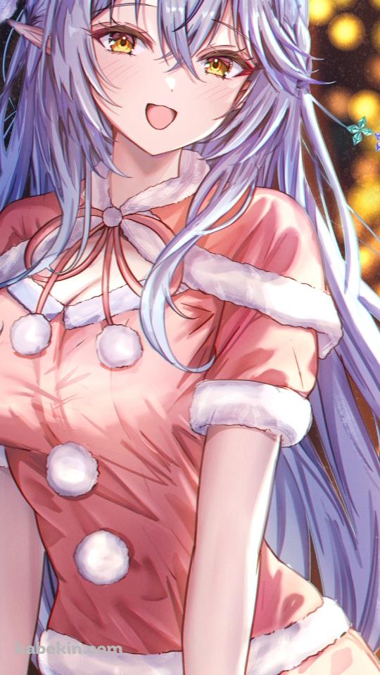 サンタコスの雪花ラミィ / ホロライブ / バーチャルYouTuber / VtuberのAndroidの壁紙(540px x 960px) スマホ用