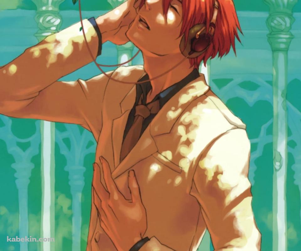 ヘッドフォンをつけた右代宮 戦人 / うみねこのなく頃にのAndroidの壁紙(960px x 800px) スマホ用