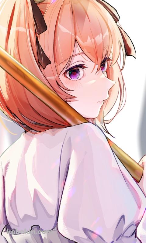 金の棒を持つリーニエ / 葬送のフリーレンのAndroidの壁紙(480px x 800px) スマホ用