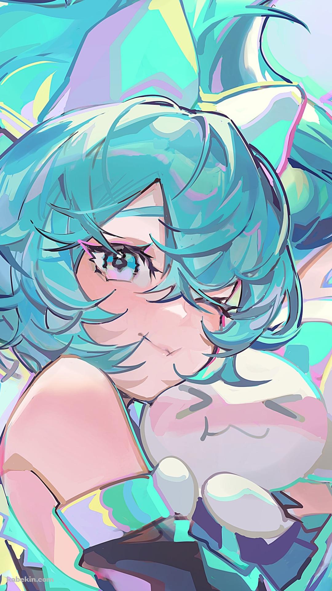 シナモロールを抱くシナミク / 初音ミク / サンリオ / ボカロのAndroidの壁紙(1080px x 1920px) スマホ用