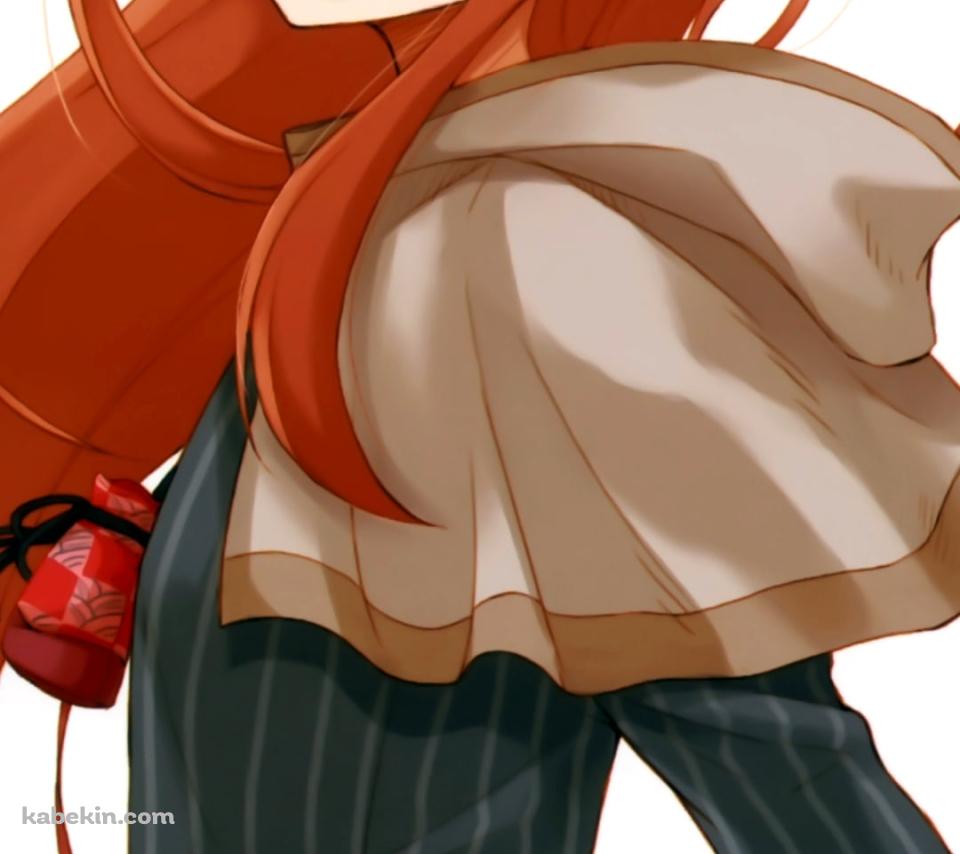 腰に手をあてウィンクするホロ / 狼と香辛料のAndroidの壁紙(960px x 854px) スマホ用