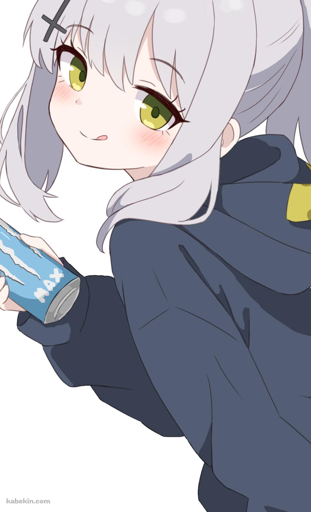 モンエナを持ち舌を出す小鈎ハレ / ブルアカのAndroidの壁紙(1080px x 1776px) スマホ用