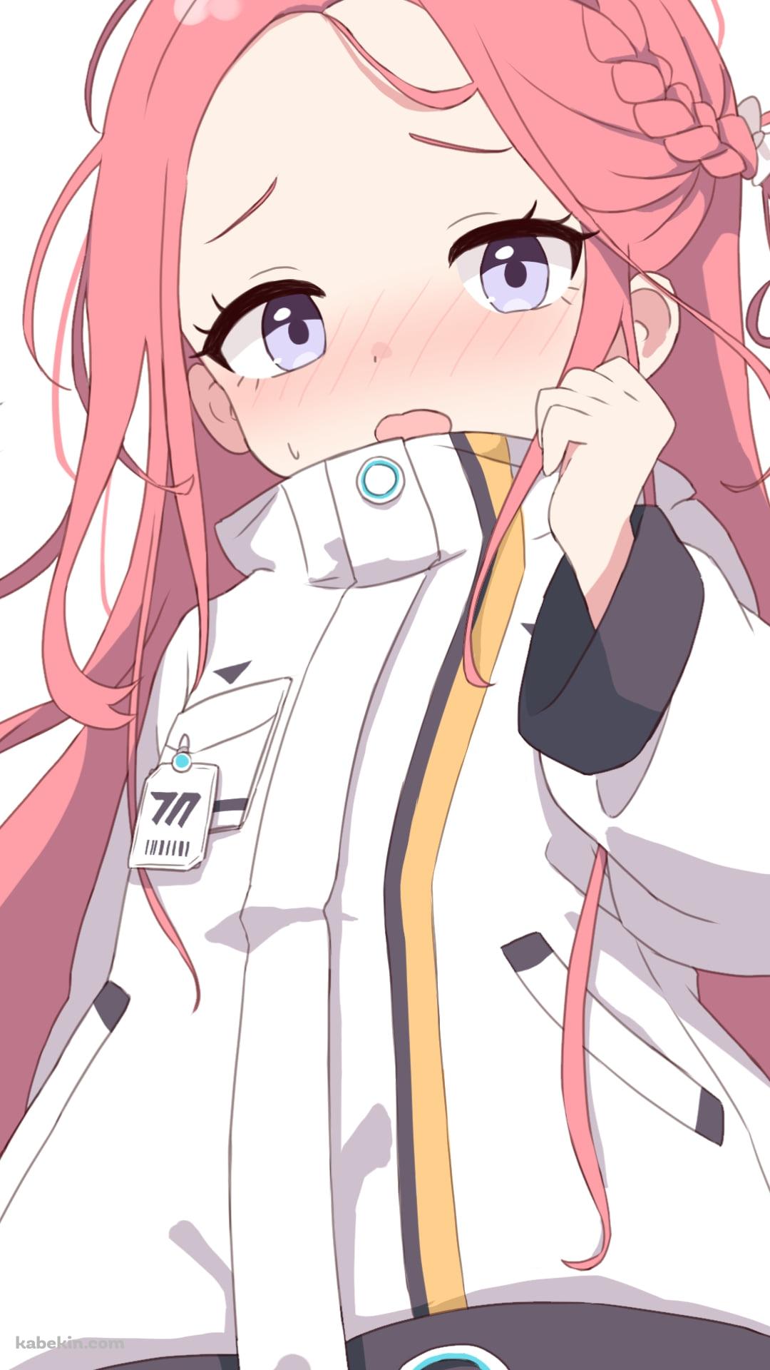 左手を握りながら慌てる花岡ユズ / ブルアカのAndroidの壁紙(1080px x 1920px) スマホ用