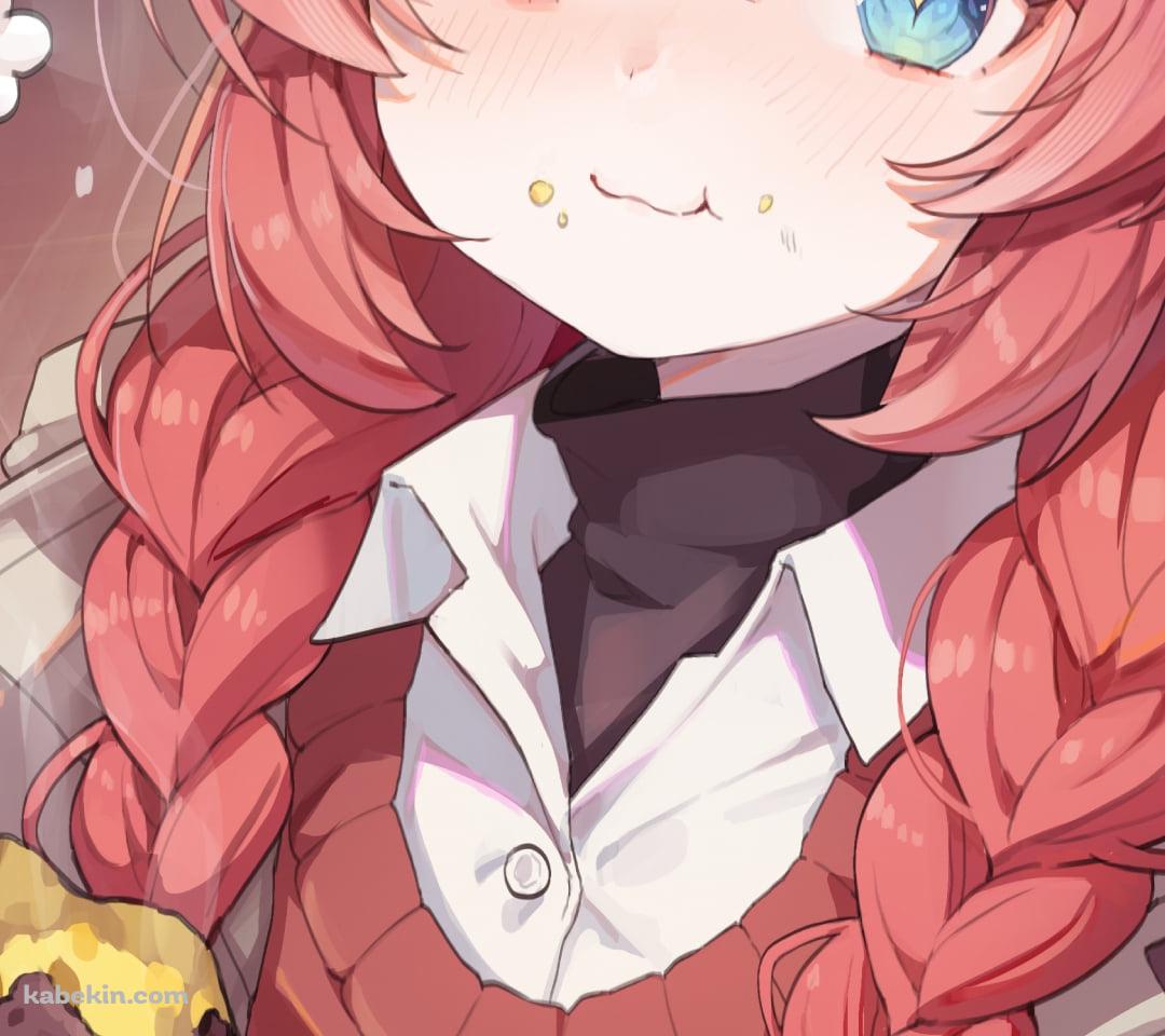 焼き芋を食べる小塗マキ / ブルアカのAndroidの壁紙(1080px x 960px) スマホ用