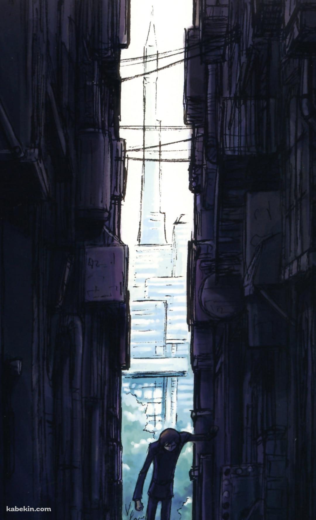 ビルの間を歩くルルーシュ・ランペルージ / コードギアスのAndroidの壁紙(1080px x 1776px) スマホ用