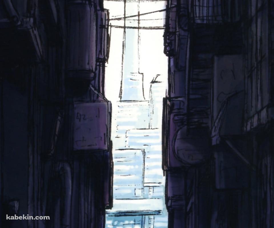 ビルの間を歩くルルーシュ・ランペルージ / コードギアスのAndroidの壁紙(960px x 800px) スマホ用