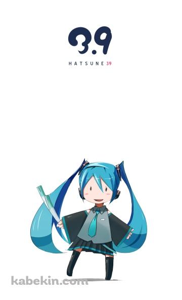 ネギ持ったデフォルメされた初音ミク / ボカロのAndroidの壁紙(360px x 592px) スマホ用