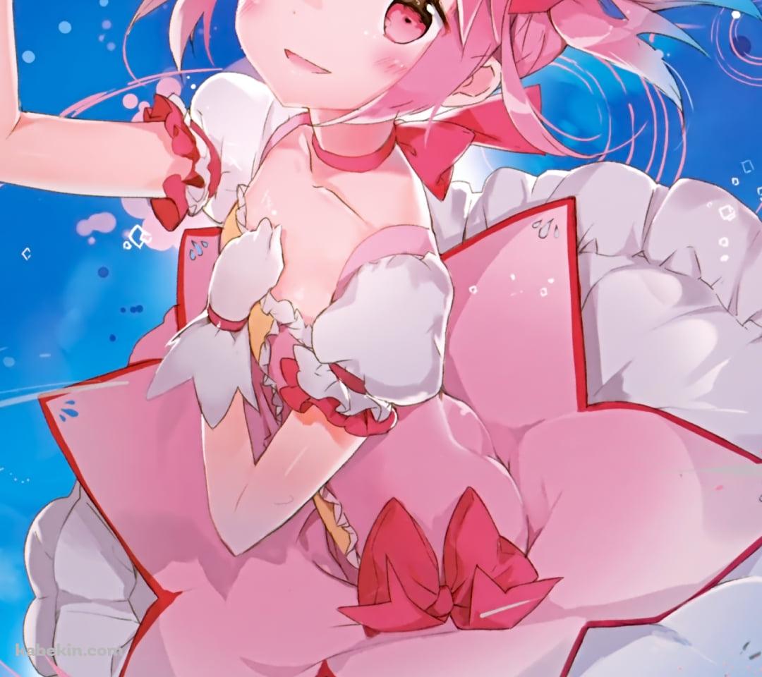 ジャンプする鹿目まどか / ピンクのドレス / 魔法少女まどか☆マギカのAndroidの壁紙(1080px x 960px) スマホ用