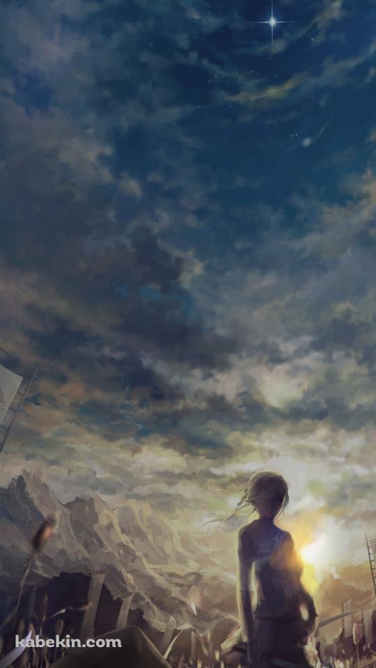 戦場で佇む辺古山ペコ / スーパーダンガンロンパ2のAndroidの壁紙(540px x 960px) スマホ用