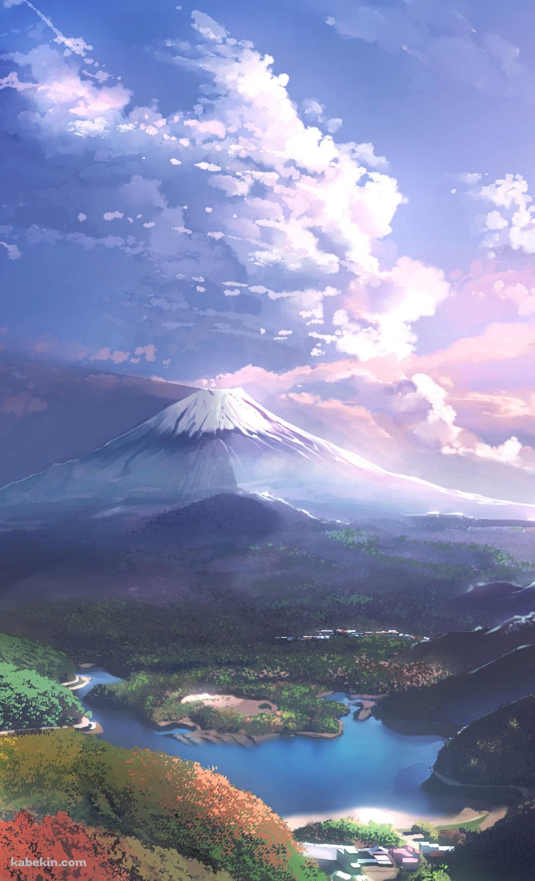 湖と富士山と森 / 綺麗のAndroidの壁紙(1080px x 1776px) スマホ用