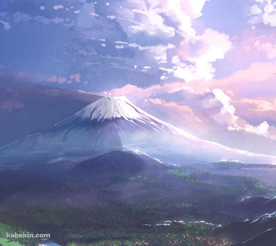湖と富士山と森 / 綺麗のAndroidの壁紙(960px x 854px) スマホ用