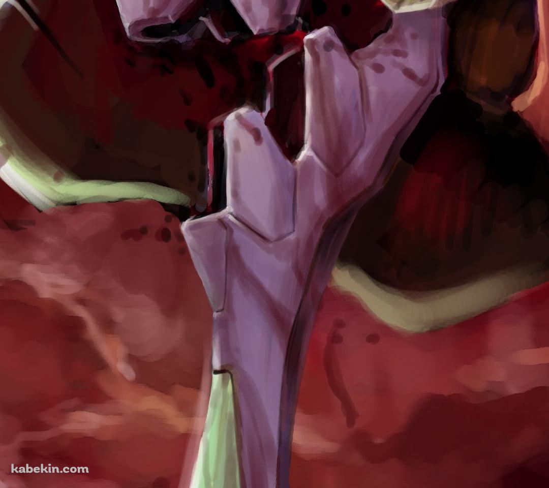 エヴァ初号機と曇天模様の空 / 新世紀エヴァンゲリオンのAndroidの壁紙(1080px x 960px) スマホ用