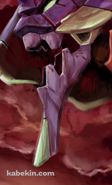 エヴァ初号機と曇天模様の空 / 新世紀エヴァンゲリオンのAndroidの壁紙(360px x 592px) スマホ用