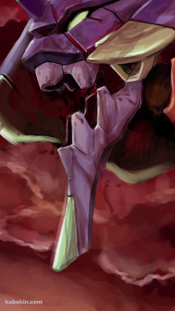 エヴァ初号機と曇天模様の空 / 新世紀エヴァンゲリオンのAndroidの壁紙(720px x 1280px) スマホ用