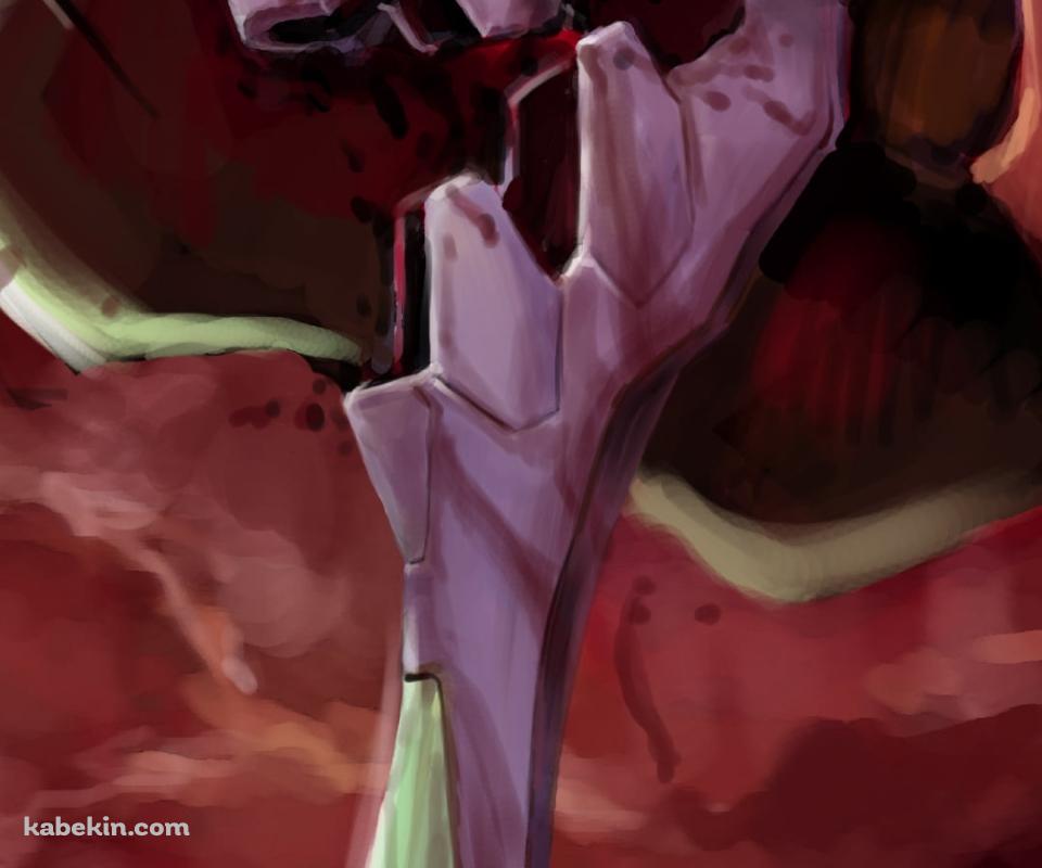 エヴァ初号機と曇天模様の空 / 新世紀エヴァンゲリオンのAndroidの壁紙(960px x 800px) スマホ用