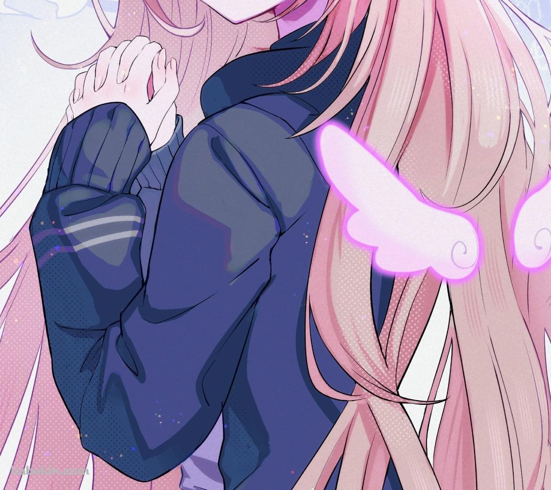 お祈りをして振り返る七海千秋 / ダンガンロンパのAndroidの壁紙(1080px x 960px) スマホ用