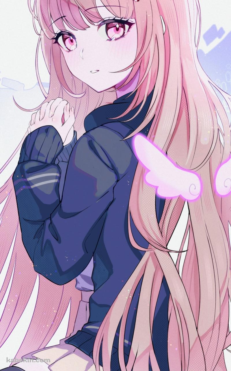 お祈りをして振り返る七海千秋 / ダンガンロンパのAndroidの壁紙(800px x 1280px) スマホ用