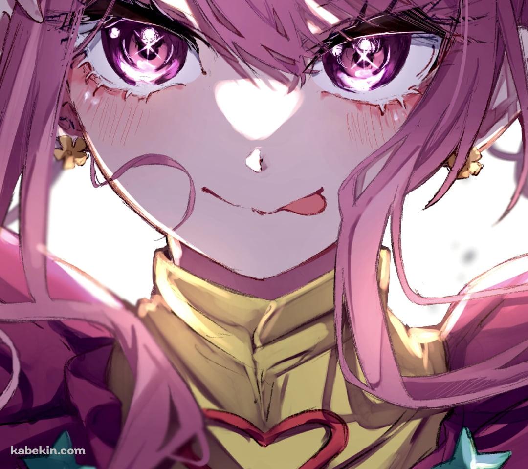 舌を出してポーズをする丸山彩 / バンドリ! / 推しの子のAndroidの壁紙(1080px x 960px) スマホ用