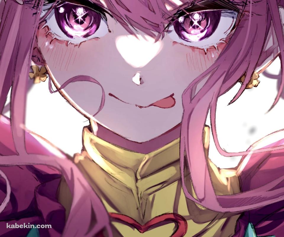 舌を出してポーズをする丸山彩 / バンドリ! / 推しの子のAndroidの壁紙(960px x 800px) スマホ用