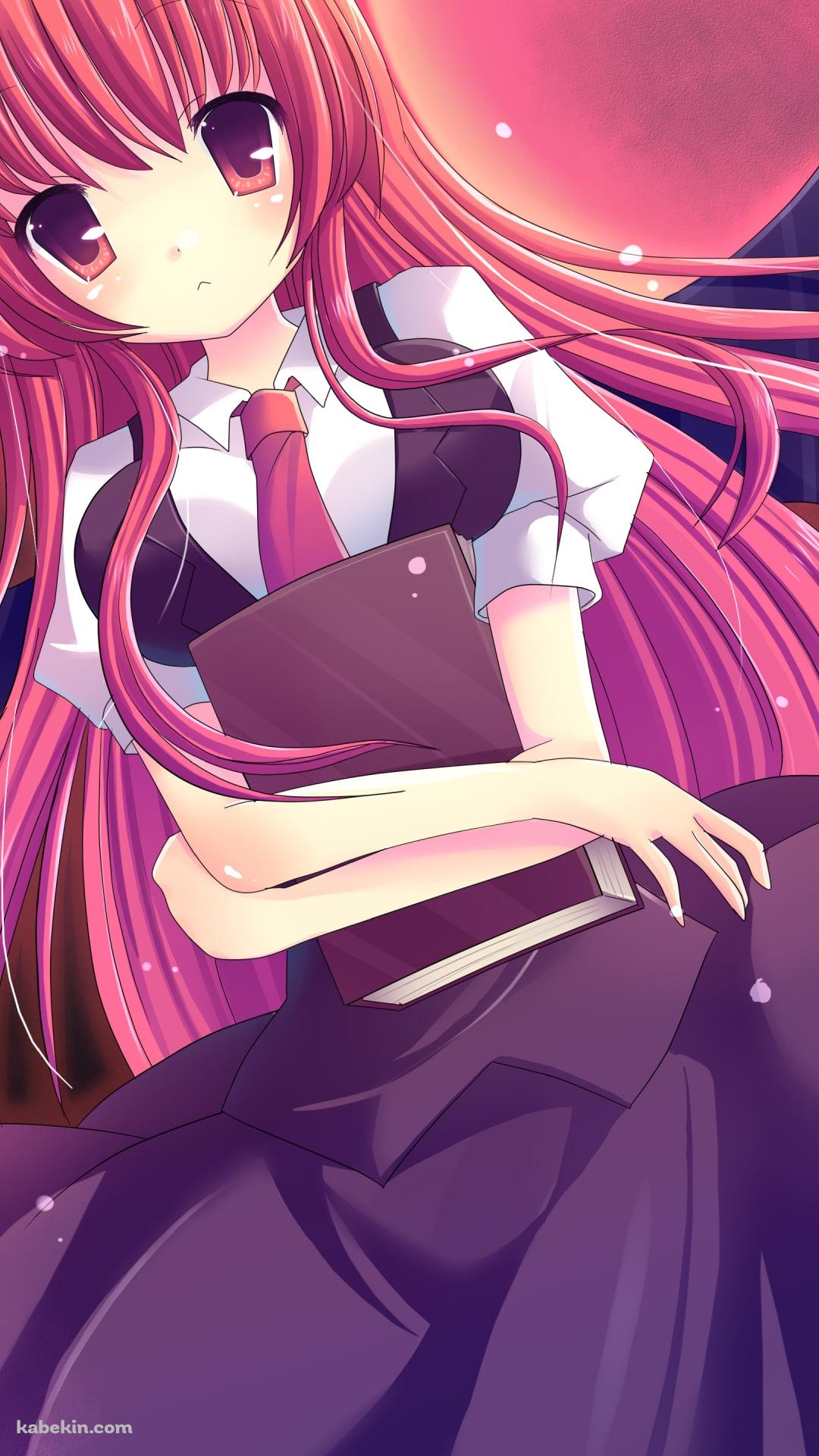 辞書を持つ小悪魔 / コウモリの羽 / 東方のAndroidの壁紙(1080px x 1920px) スマホ用