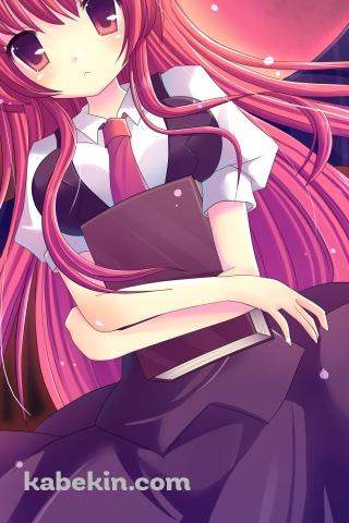 辞書を持つ小悪魔 / コウモリの羽 / 東方のAndroidの壁紙(320px x 480px) スマホ用