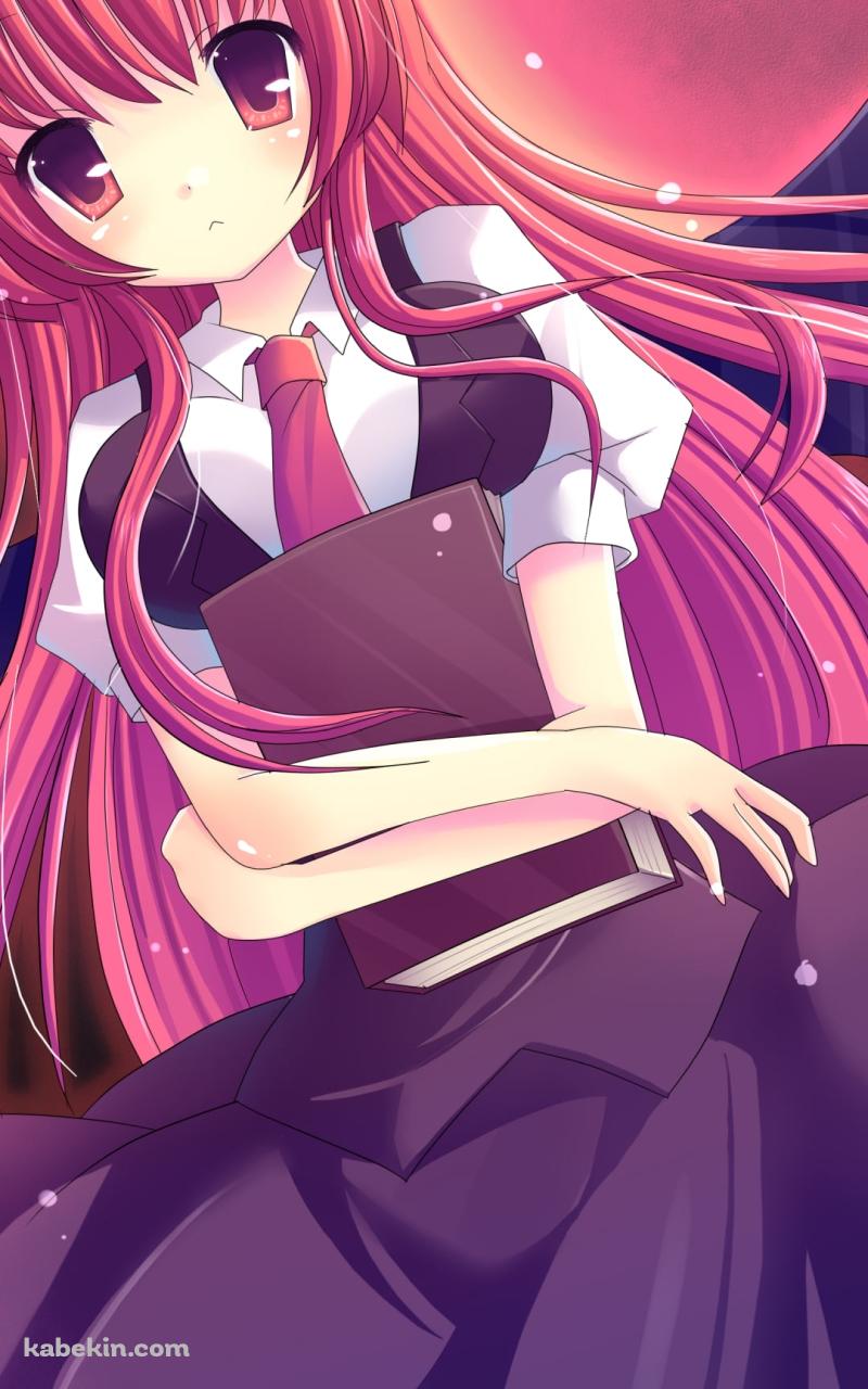 辞書を持つ小悪魔 / コウモリの羽 / 東方のAndroidの壁紙(800px x 1280px) スマホ用