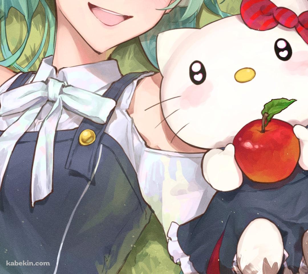 キティちゃんと初音ミク / プロセカのAndroidの壁紙(1080px x 960px) スマホ用