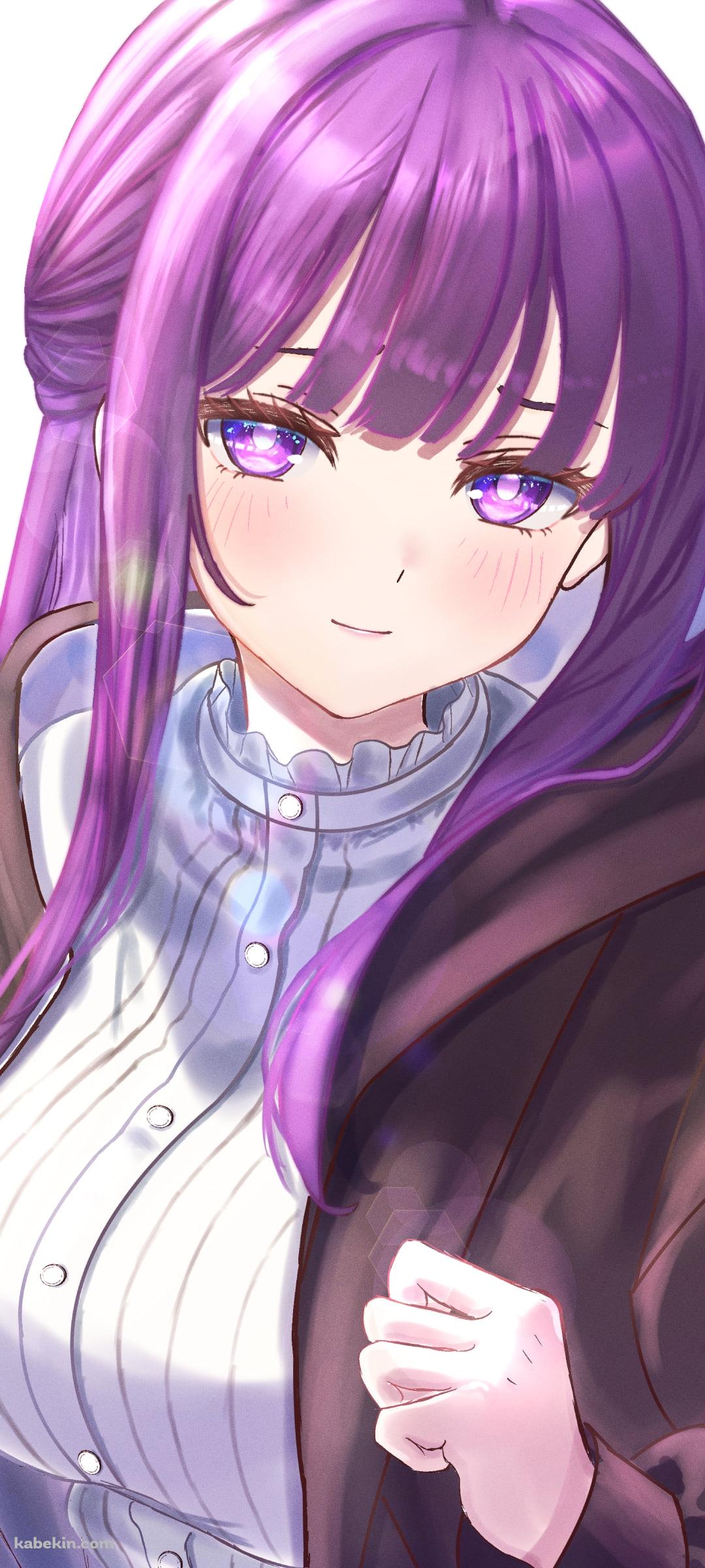 拳を握る可愛いフェルン / 葬送のフリーレンのAndroidの壁紙(1080px x 2400px) スマホ用