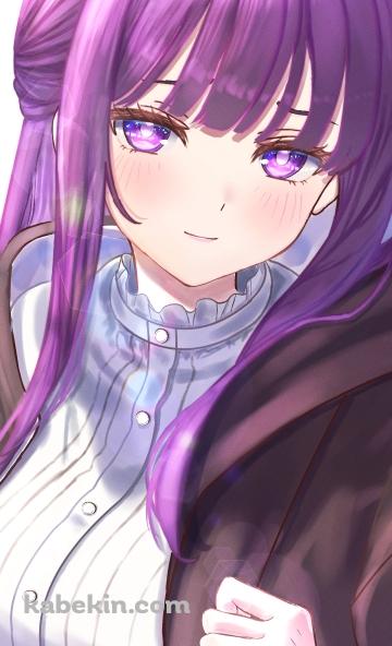 拳を握る可愛いフェルン / 葬送のフリーレンのAndroidの壁紙(360px x 592px) スマホ用