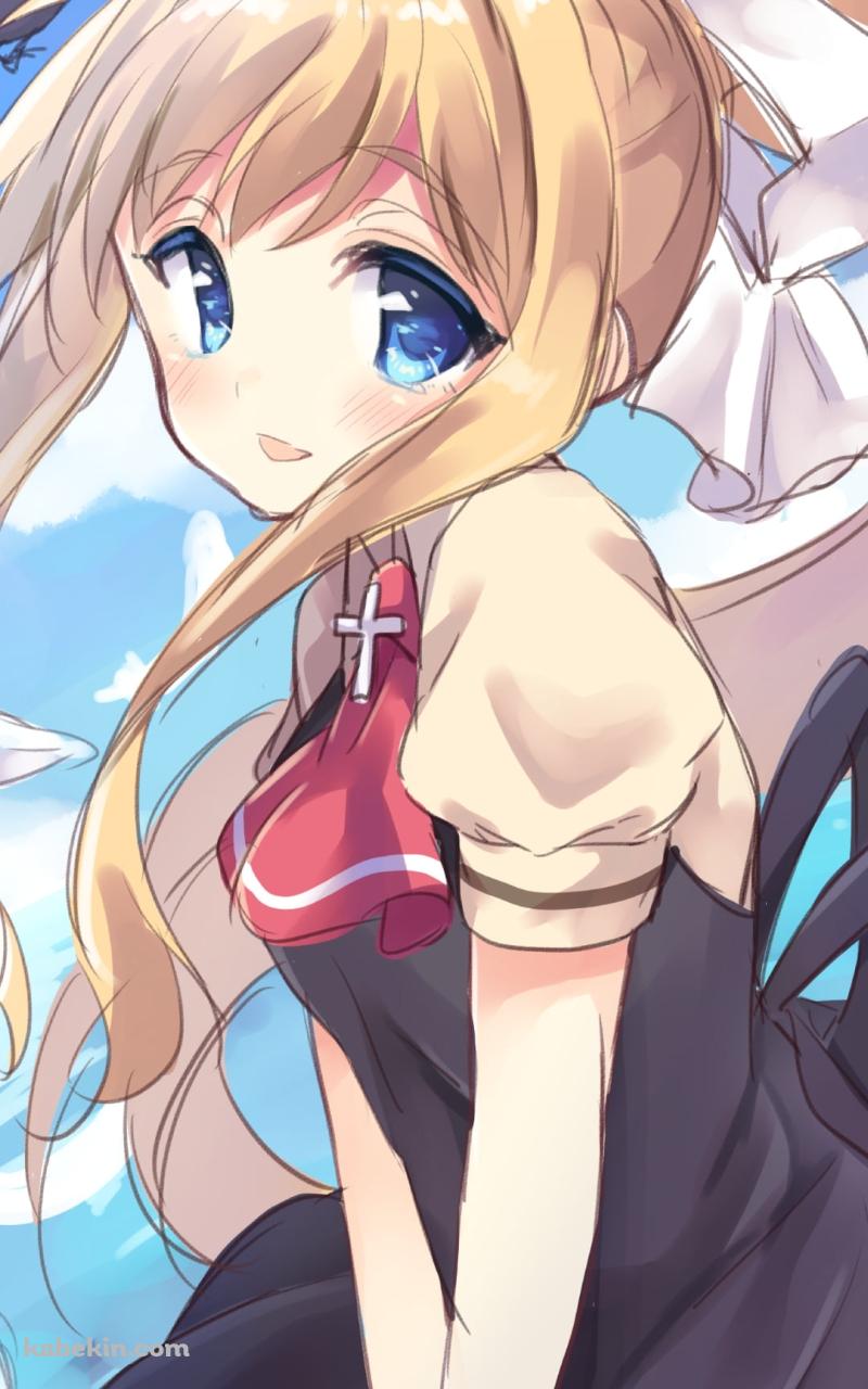 白い羽と神尾観鈴 / カラス / ポニーテール / AIRのAndroidの壁紙(800px x 1280px) スマホ用